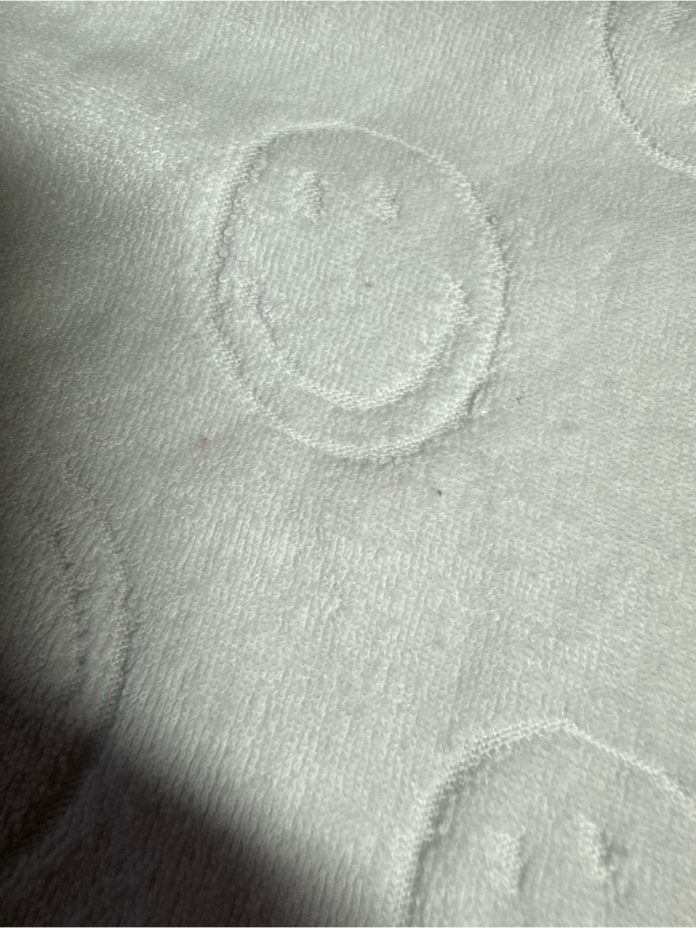 aerie White Embossed Smiley Crop Tee - Picture 3 of 8